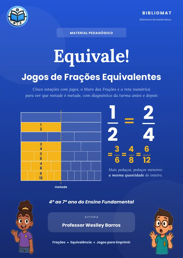 Capa do caderno Equivale!